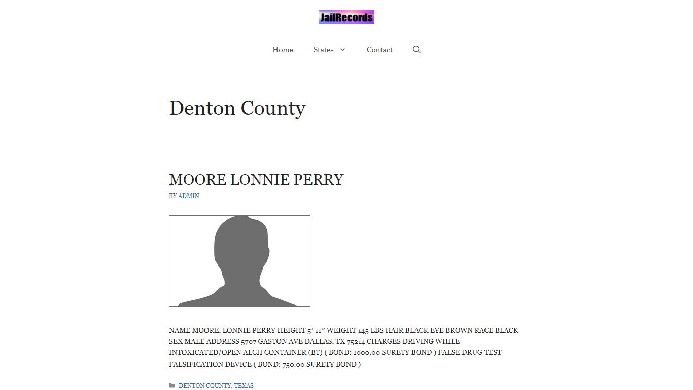 Denton County Arrest Records